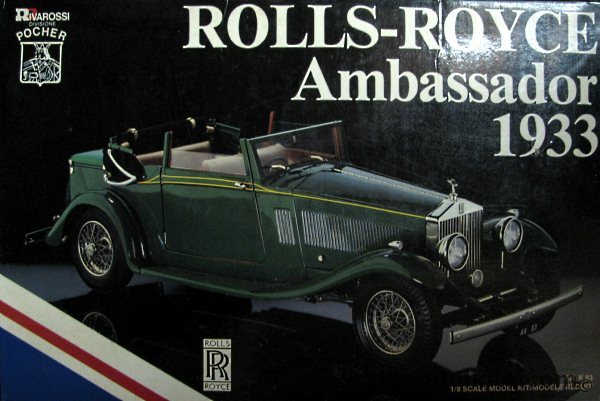 Pocher 1/8 1933 Rolls Royce Ambassador - Two Door Convertible, K83 plastic model kit